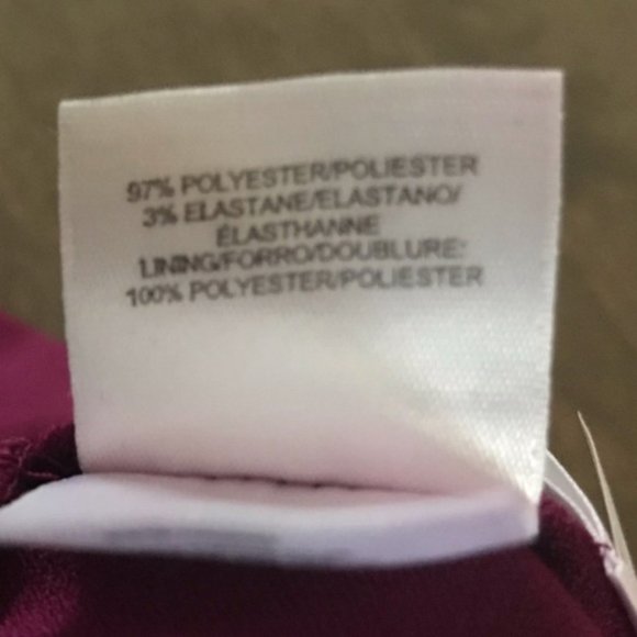 Anne Klein Women's Plus Crepe Fit & Flare Cocktail Dress in Merlot, Size 24W - Picture 6 of 8